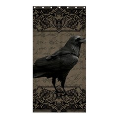 Vintage Halloween Raven Shower Curtain 36  X 72  (stall)  by Valentinaart