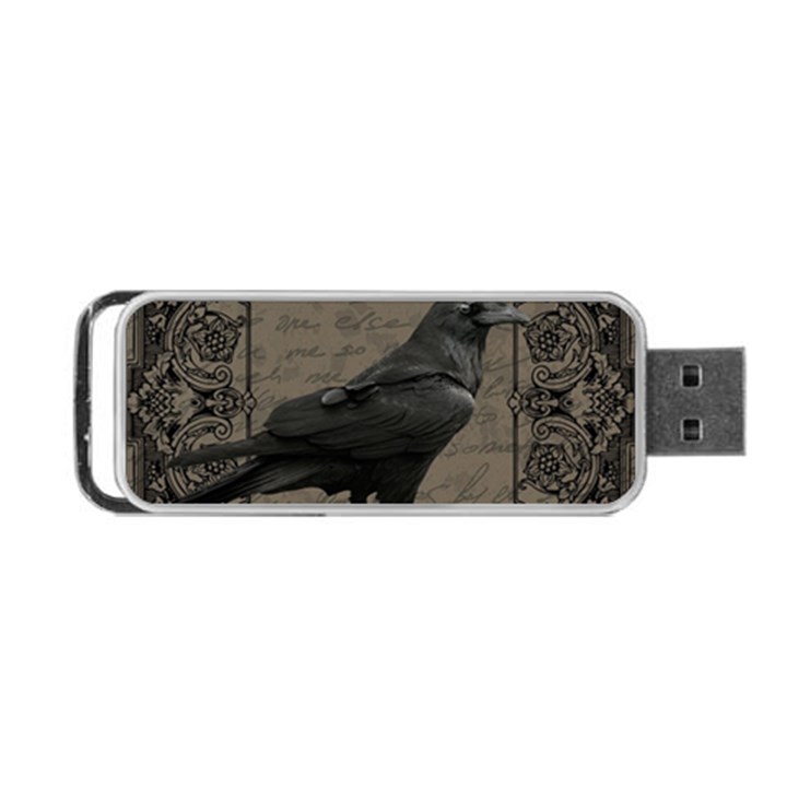 Vintage Halloween raven Portable USB Flash (Two Sides)