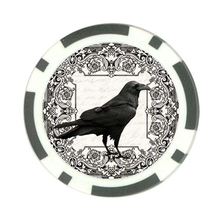 Vintage Halloween raven Poker Chip Card Guard (10 pack)