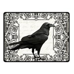 Vintage Halloween raven Double Sided Fleece Blanket (Small)  45 x34  Blanket Front