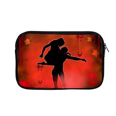 Dancing Couple On Red Background With Flowers And Hearts Apple Macbook Pro 13  Zipper Case by FantasyWorld7