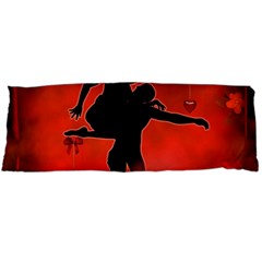 Dancing Couple On Red Background With Flowers And Hearts Body Pillow Case (dakimakura) by FantasyWorld7