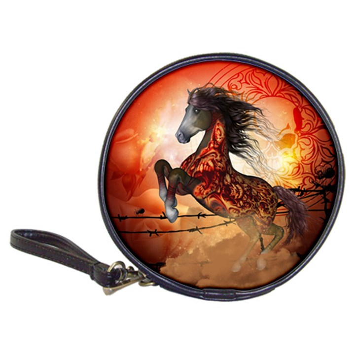 Awesome Creepy Running Horse With Skulls Classic 20-CD Wallets