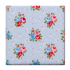 cute shabby chic floral pattern Tile Coasters