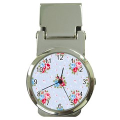 cute shabby chic floral pattern Money Clip Watches