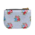 cute shabby chic floral pattern Mini Coin Purses Back