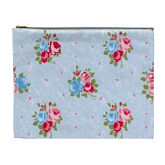 cute shabby chic floral pattern Cosmetic Bag (XL)