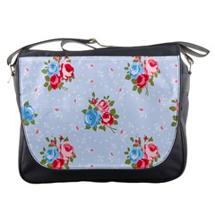 Cute Shabby Chic Floral Pattern Messenger Bags by NouveauDesign