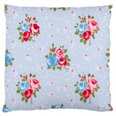 cute shabby chic floral pattern Large Cushion Case (One Side)