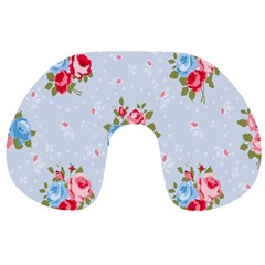 cute shabby chic floral pattern Travel Neck Pillows