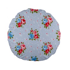 cute shabby chic floral pattern Standard 15  Premium Flano Round Cushions