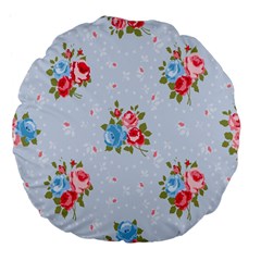 cute shabby chic floral pattern Large 18  Premium Flano Round Cushions