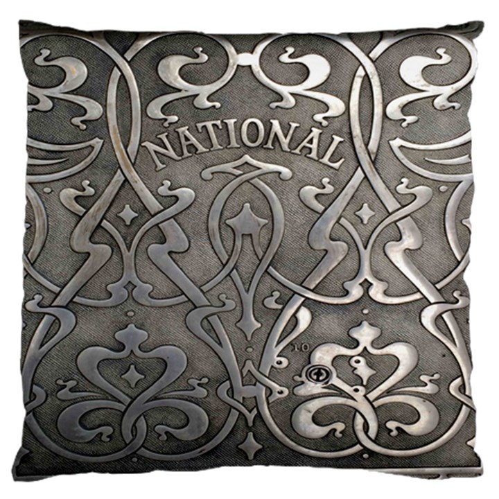 Art nouveau silver Large Cushion Case (Two Sides)