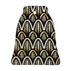 Art Deco Gold Black Shell Pattern Ornament (bell) by NouveauDesign