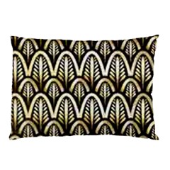 Art Deco Gold Black Shell Pattern Pillow Case (two Sides) by NouveauDesign