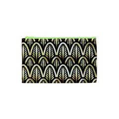 Art Deco Gold Black Shell Pattern Cosmetic Bag (xs) by NouveauDesign