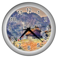 Impressionism Wall Clocks (silver)  by NouveauDesign