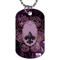 Soft Violett Floral Design Dog Tag (two Sides) by FantasyWorld7