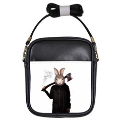 Evil Rabbit Girls Sling Bags by Valentinaart