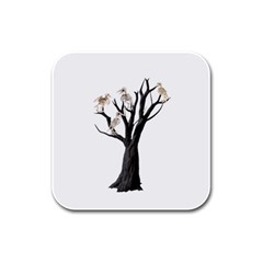 Dead Tree  Rubber Square Coaster (4 Pack)  by Valentinaart