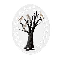 Dead Tree  Oval Filigree Ornament (two Sides) by Valentinaart