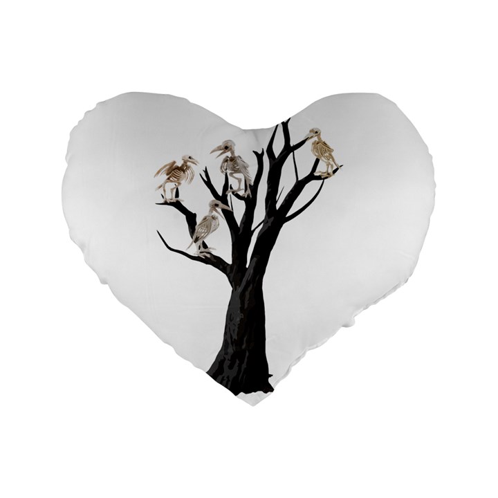 Dead tree  Standard 16  Premium Heart Shape Cushions