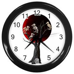 Dead Tree  Wall Clocks (black) by Valentinaart