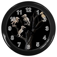 Dead Tree  Wall Clocks (black) by Valentinaart