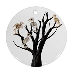 Dead Tree  Round Ornament (two Sides) by Valentinaart