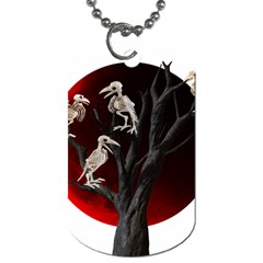 Dead Tree  Dog Tag (one Side) by Valentinaart