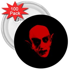 Dracula 3  Buttons (100 Pack)  by Valentinaart