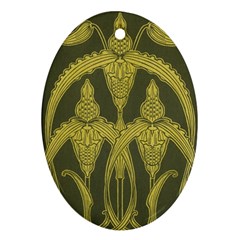 Green Floral Art Nouveau Ornament (oval) by NouveauDesign