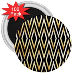 Gold,black,art Deco Pattern 3  Magnets (100 Pack) by NouveauDesign
