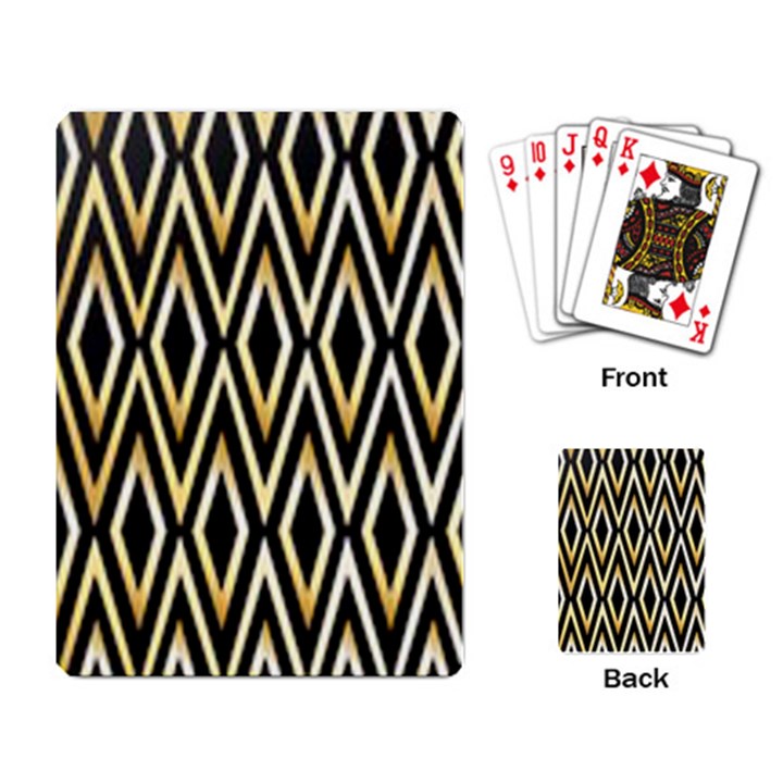 gold,black,art deco pattern Playing Card