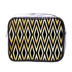 Gold,black,art Deco Pattern Mini Toiletries Bags by NouveauDesign