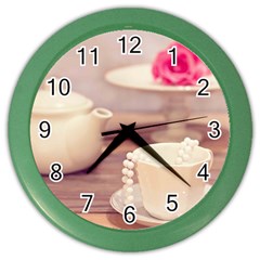 High Tea, Shabby Chic Color Wall Clocks by NouveauDesign