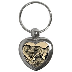 Ink Art Key Chains (heart)  by NouveauDesign