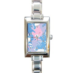 Abstract Marble 10 Rectangle Italian Charm Watch