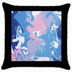 Abstract Marble 10 Throw Pillow Case (Black)