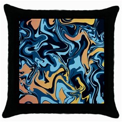 Abstract Marble 18 Throw Pillow Case (Black)