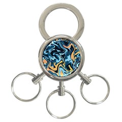 Abstract Marble 18 3-Ring Key Chains