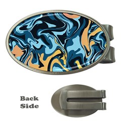 Abstract Marble 18 Money Clips (Oval) 