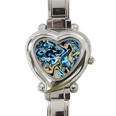 Abstract Marble 18 Heart Italian Charm Watch