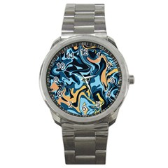 Abstract Marble 18 Sport Metal Watch