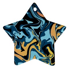 Abstract Marble 18 Star Ornament (Two Sides)