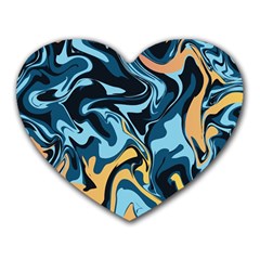 Abstract Marble 18 Heart Mousepads