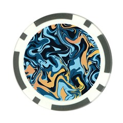 Abstract Marble 18 Poker Chip Card Guard