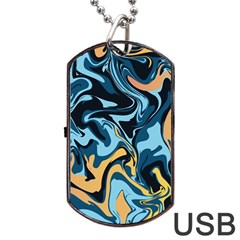 Abstract Marble 18 Dog Tag USB Flash (Two Sides)