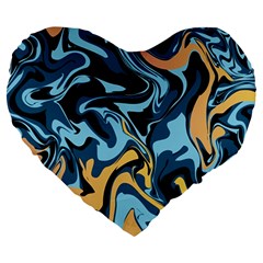 Abstract Marble 18 Large 19  Premium Heart Shape Cushions