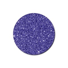 New Sparkling Glitter Print E Rubber Coaster (Round) 